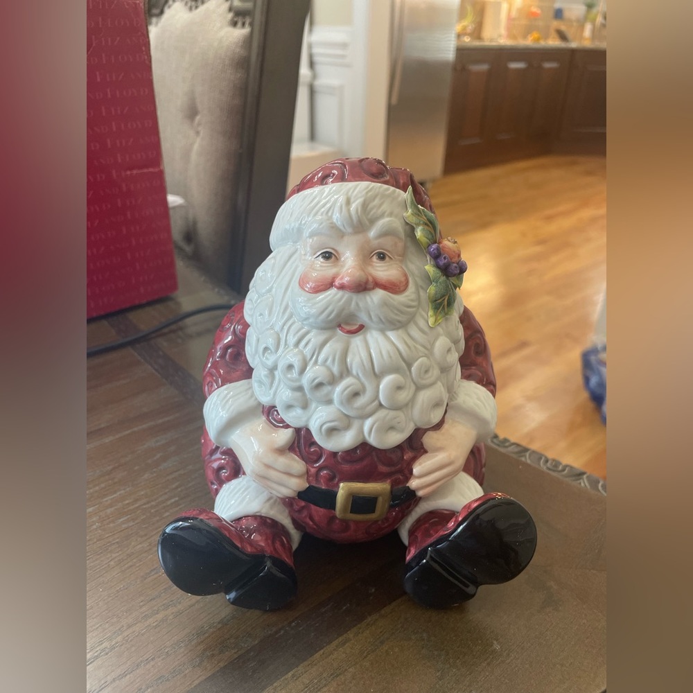 Fitz and Floyd Santa Candy Dish